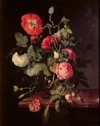Fleurs dans un vase en verre, 1667